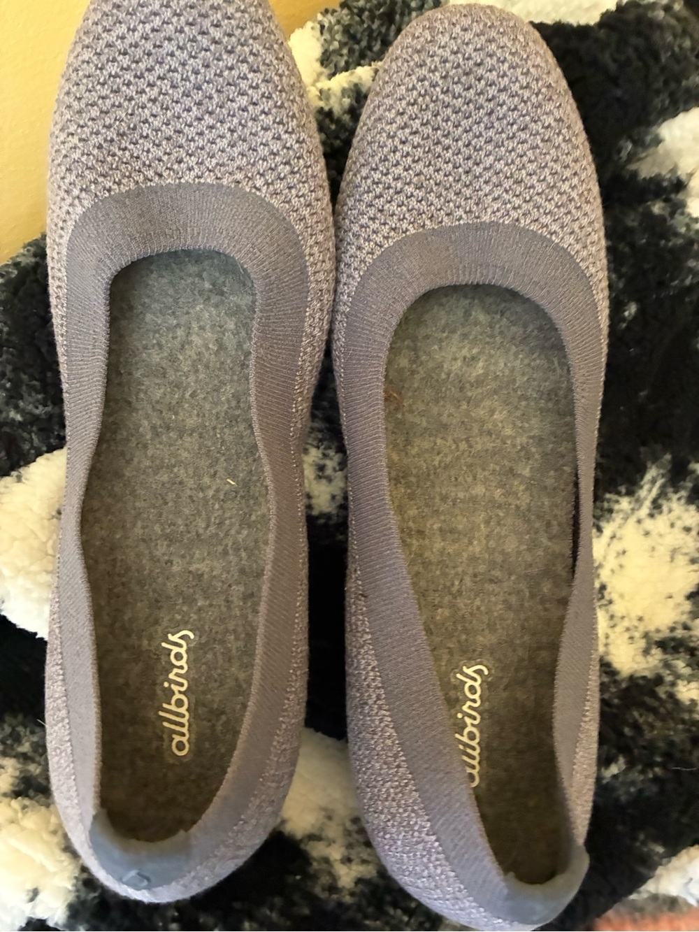 allbirds Women's Heather Gray Knit Ballet Flats tree breezers 9